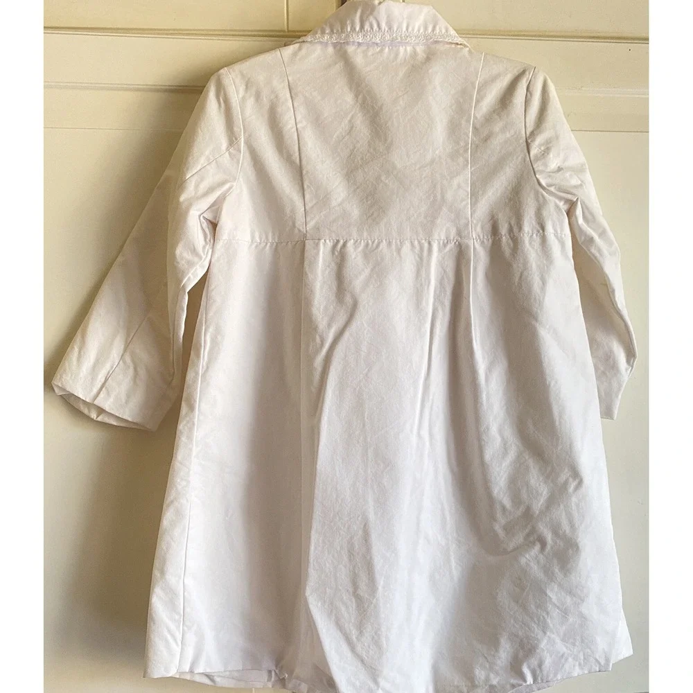 TCP The Childrens Place Dress Coat White Trench‎ Coat Girls Size 4T
